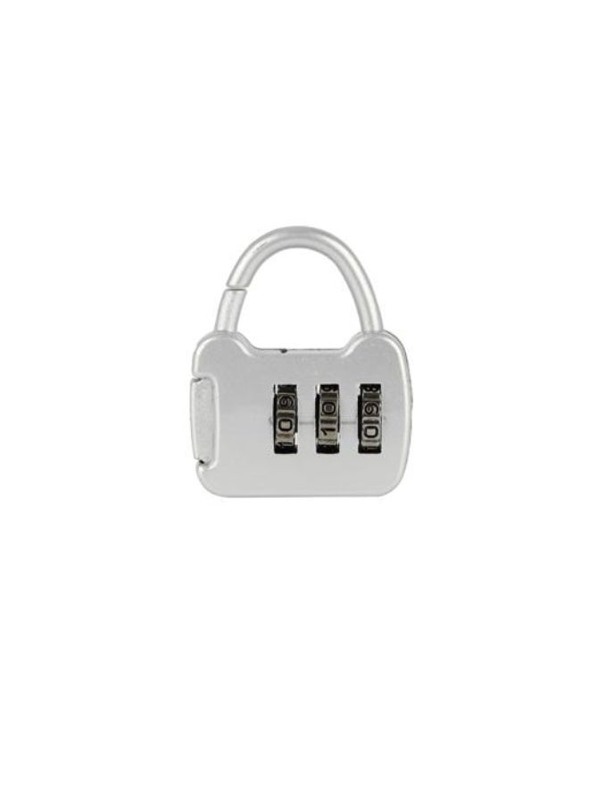 Epsilon 35mm 3-Digit Combination Padlock, Resettable Number Lock, Durable Security Lock for Luggage, Backpack, Toolbox, Locker, Gate & Travel Use, Anti-Corrosion Metal Finish, Silver - EPSL174 - Image 2