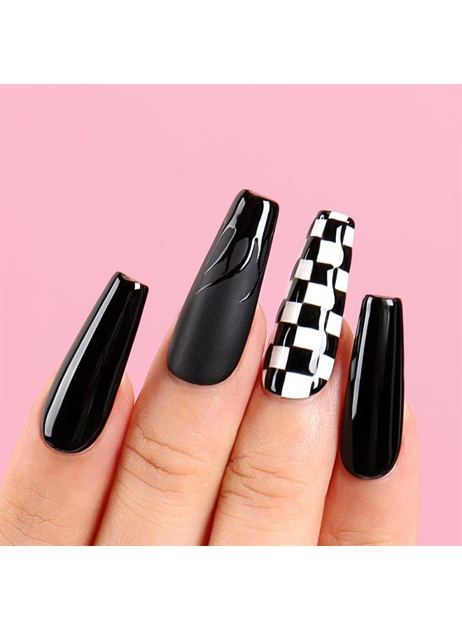 AIMEILI Soak Off U V LED Black Gel Nail Polish - Blackpool (007) 10ml - Image 3