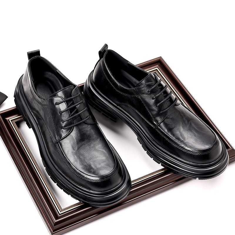 48 Plus Size Round Toe Men'S Derby Shoes Black Work Business Casual Dress Shoes Wedding Groom Men'S Shoes 47 - Image 4