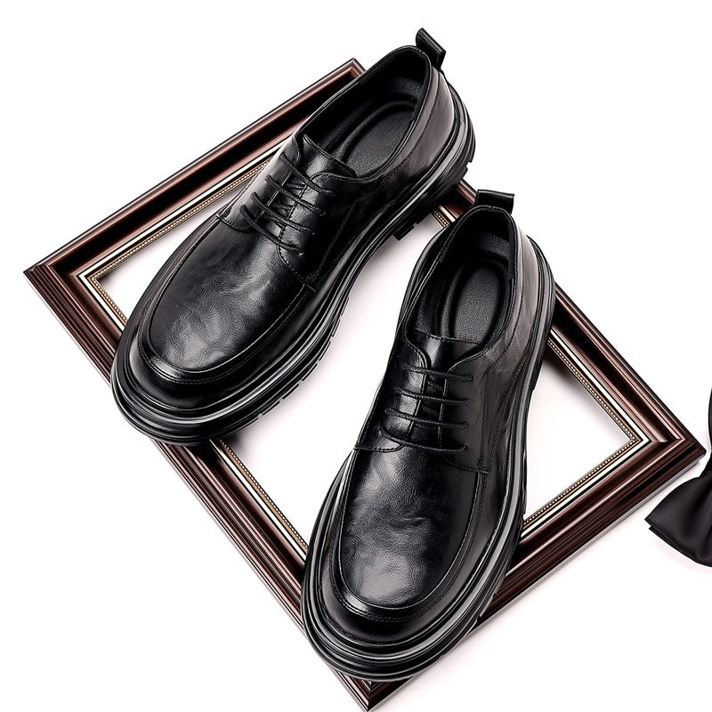48 Plus Size Round Toe Men'S Derby Shoes Black Work Business Casual Dress Shoes Wedding Groom Men'S Shoes 47 - Image 5