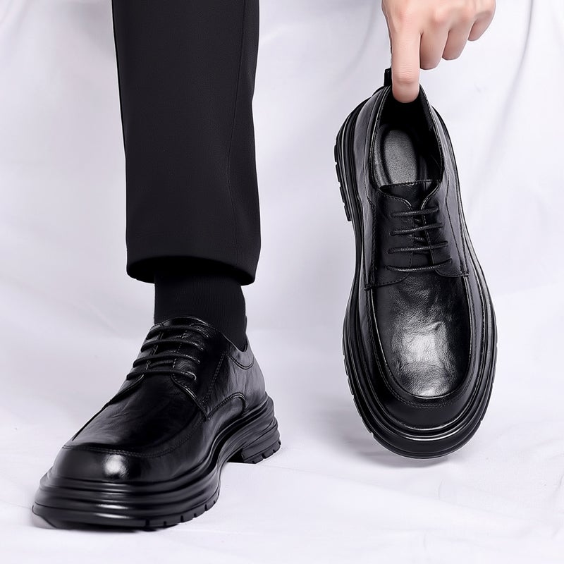 48 Plus Size Round Toe Men'S Derby Shoes Black Work Business Casual Dress Shoes Wedding Groom Men'S Shoes 47 - Image 1