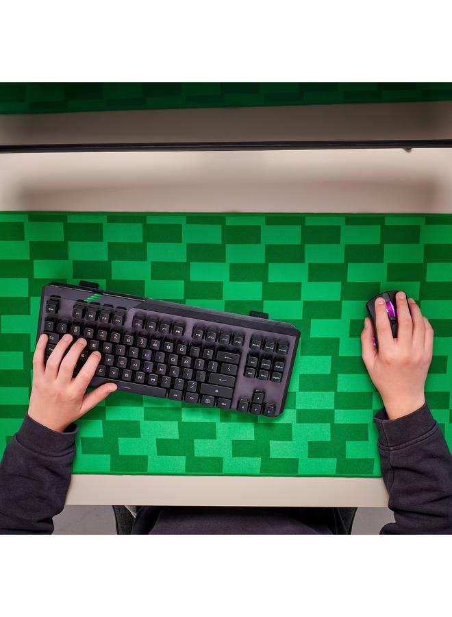 Zaboon Gaming mouse pad, green/patterned, 40x80 cm - Image 5