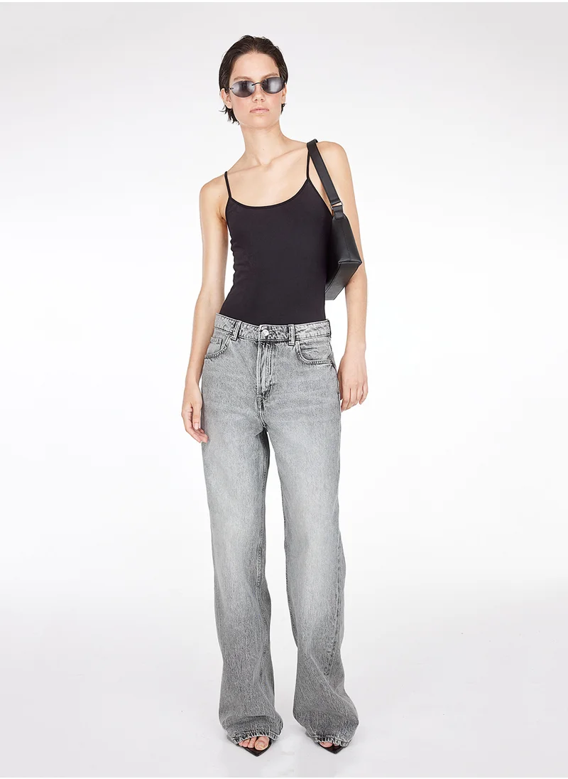 H&M Wide High Jeans