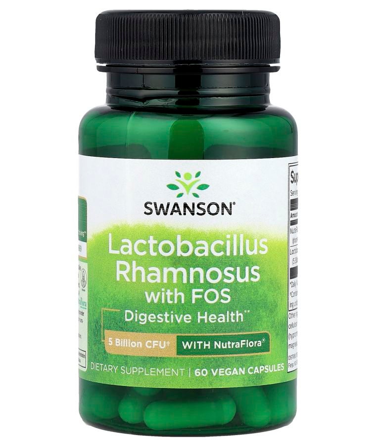 SWANSON Lactobacillus Rhamnosus With FOS 60 Vegan Capsules