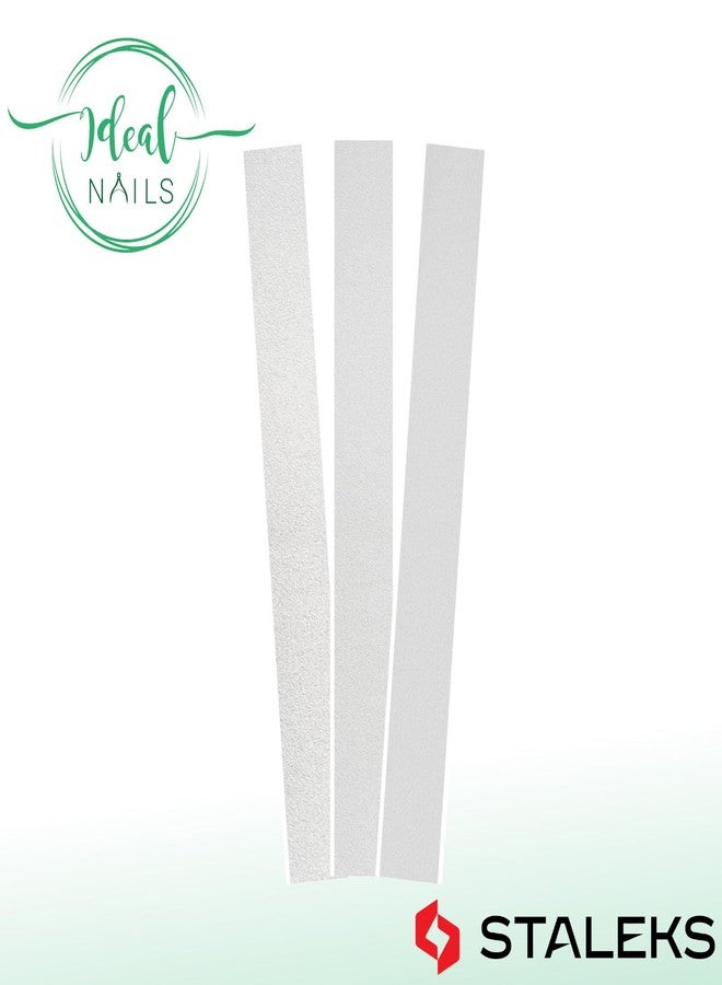 STALEKS PRO Expert 20 Disposable White Straight Nail File Abrasives (180 Grit, 30 Pcs) - Soft Foam Layer for Natural & Artificial Nail Shaping (140x18mm) - Image 2