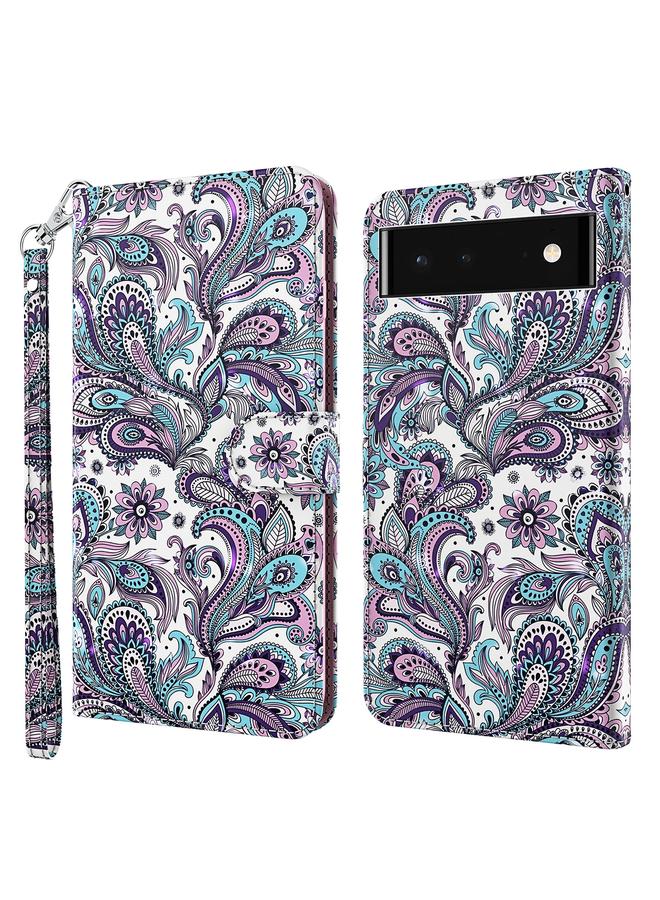 erorex Case For Google Pixel 7 Pro 5G 3D Painting Pattern TPU + PU Leather Phone Case - Image 1