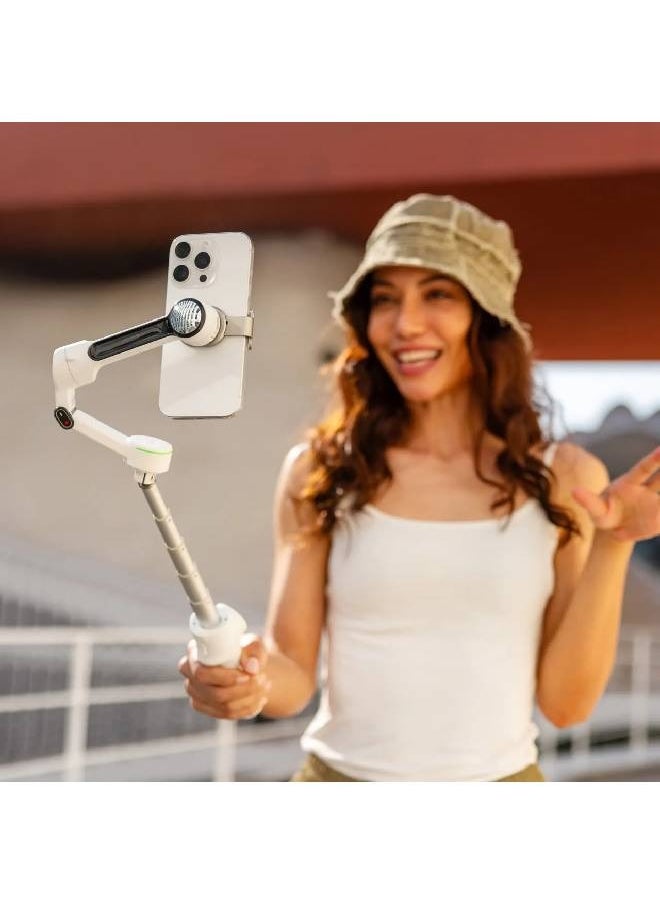 Insta360 - FLOW 2 PRO | Creator Kit | Ultimate AI Tracking Gimbal Stabilizer. Achieve smooth, pro-level shots with advanced AI tracking and sleek design. Perfect for creators on the go! – Summit White - Image 1