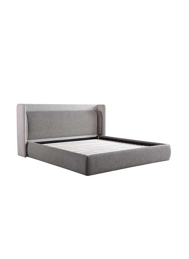 DANUBE HOME Ultima 150X200 Modern Design Wooden Bedroom Set Furniture Comfortable Beds Upholstered Queen Bed - Grey  - Image 2