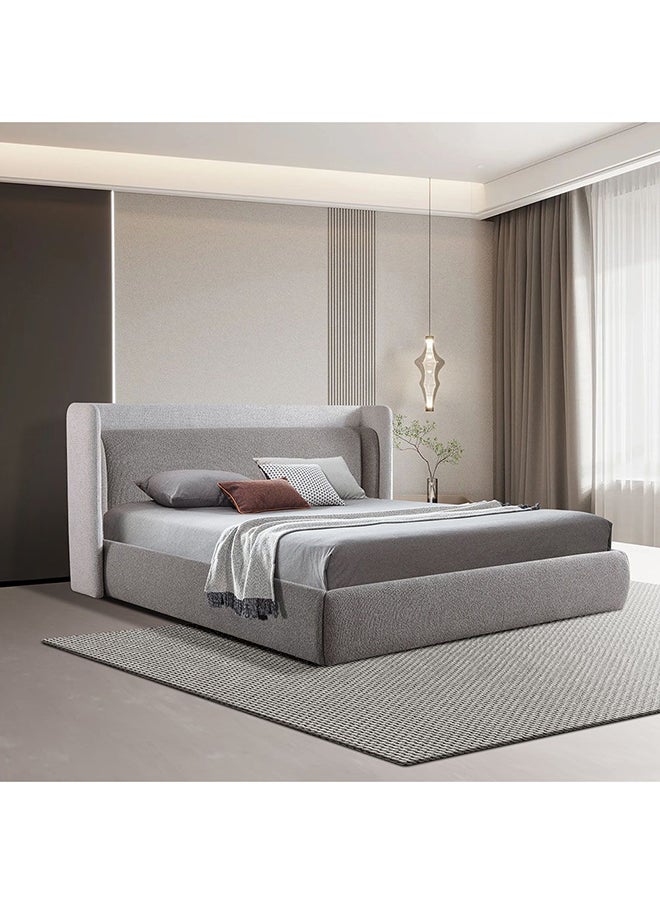 DANUBE HOME Ultima 150X200 Modern Design Wooden Bedroom Set Furniture Comfortable Beds Upholstered Queen Bed - Grey  - Image 3