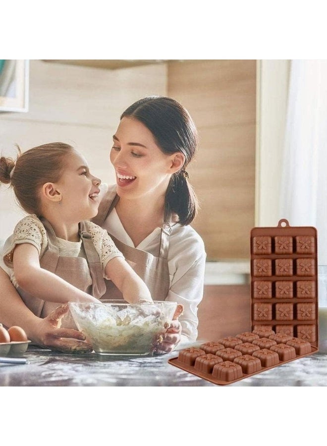 Silicone Freezer Tray, Silicone Candy Molds, Chocolate Moulds, Food Grade Silicon Mold for Making Jelly Candy Chocolate Desserts Ice Cube Cake Decoration (STYLE D) - Image 4