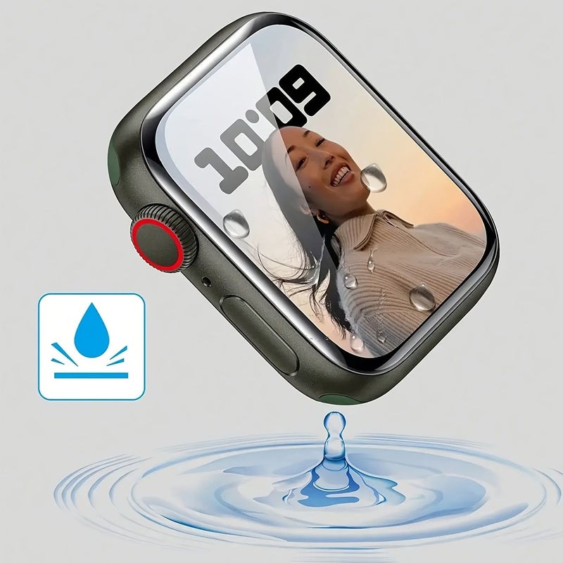 8 قطع حماية شاشة شفافة فائقة الرقة من هيدروجيل TPU لينة لساعة أبل Iwatch السلسلة 38 40 41 42 44 45 49 مم مقاومة للخدش عالية الوضوح سهلة الاستخدام هدية مثالية 44 مم - Image 2