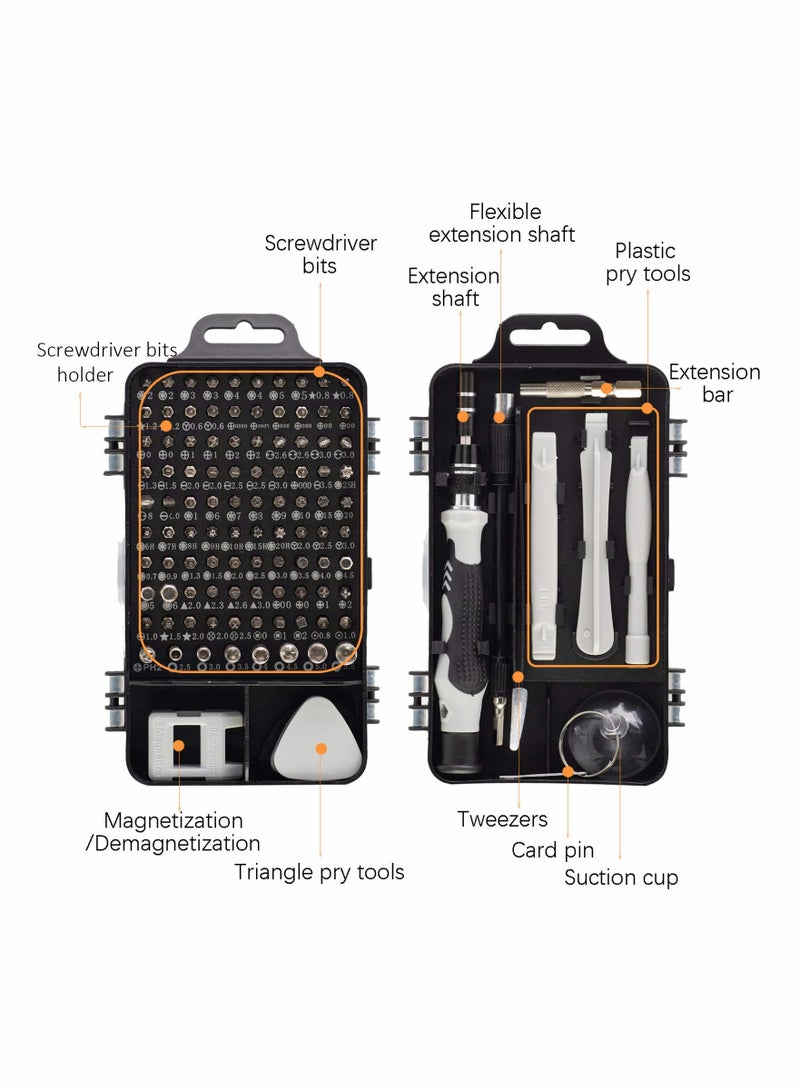 SOLARAE 115 in 1 Precision Screwdriver Set, Magnetic Mini Screwdriver Set DIY Hand Work Repair Tools Kit for iPhone, Laptop, PC, Watch, Gl and Other Electronics, Small Screwdriver Kit with Case - Image 4