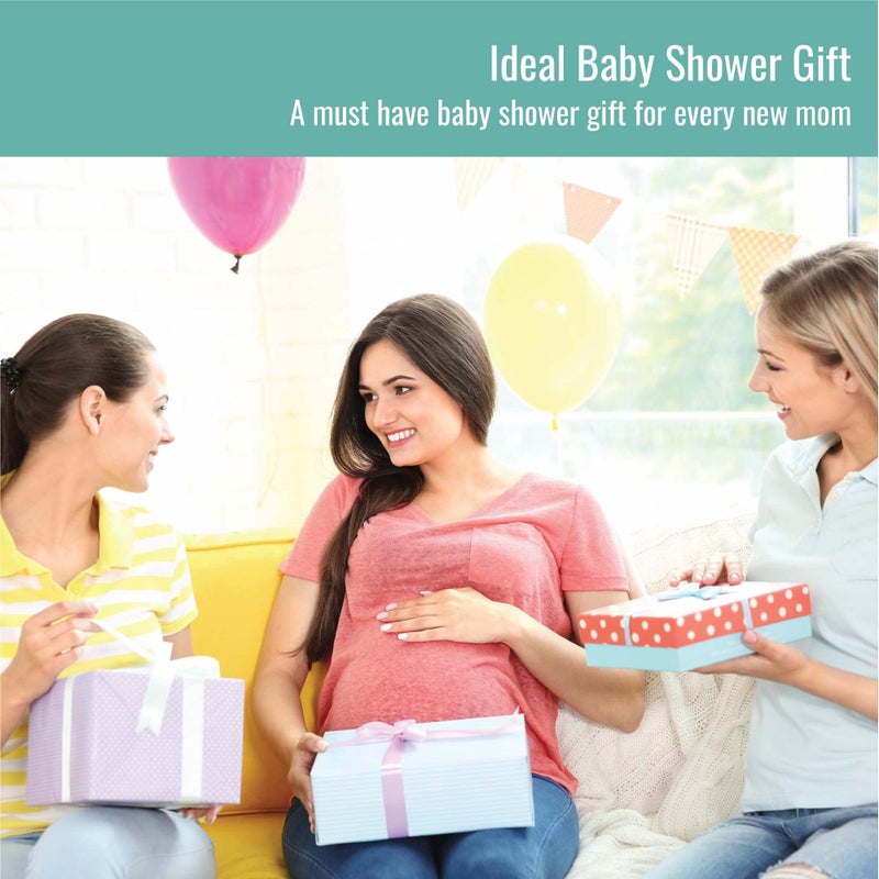 Featherheadâ„¢ 5-Piece 100% Cotton Muslin Hooded Bath Towel & Washcloths Unisex Set for Baby Boy & Girl - Ultra Soft and Extra Absorbent - Newborn Essential & Perfect Baby Registry Gift (Grey Elephant) - Image 5