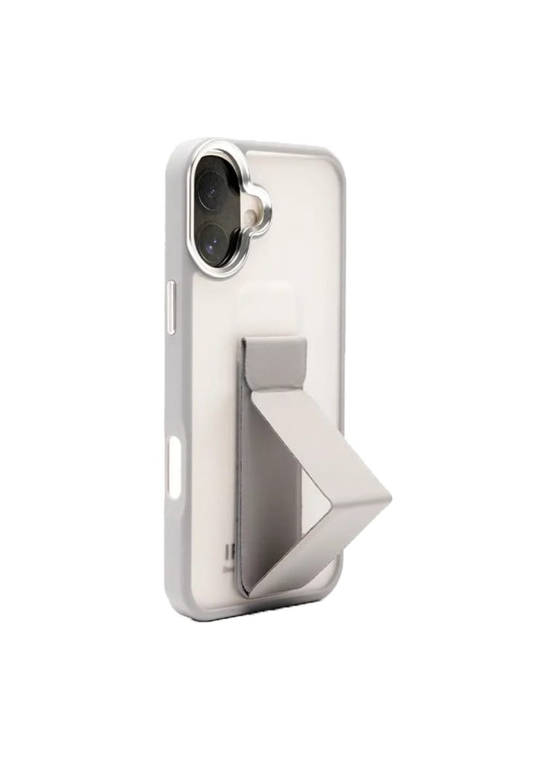 New iPhone 16 Case with Magnetic Kickstand, Gray