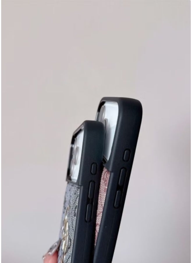 GUESS iPhone 17 Pro cover, with a logo and a leather design approved by the global brand Guess. - Dark gray - Image 3