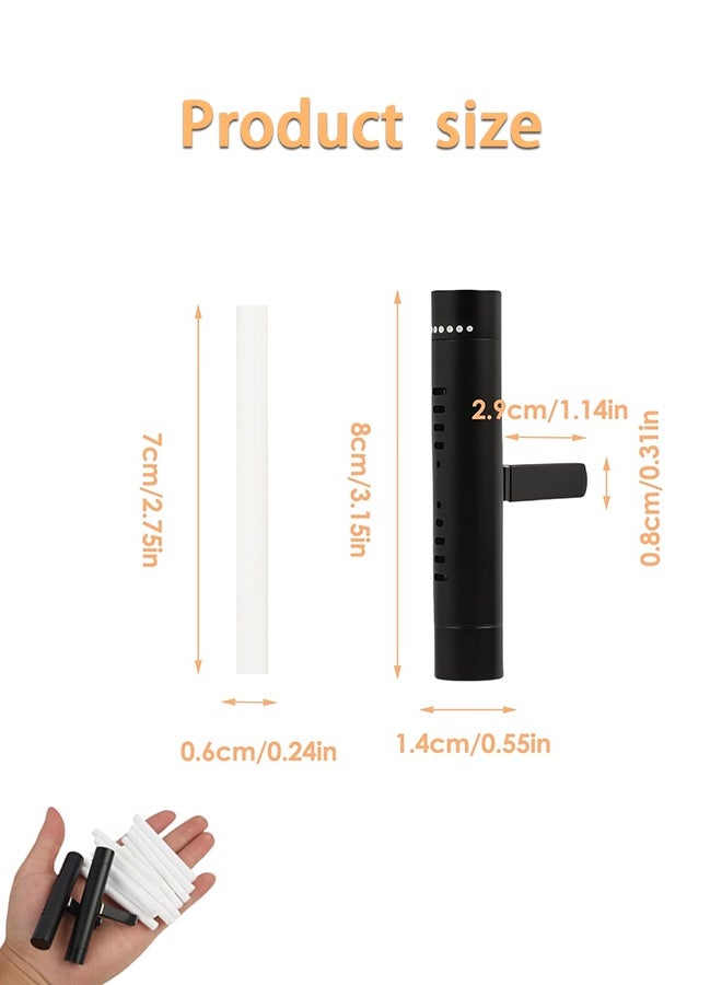 سويت لايف معطر جو للسيارة مع 5 أعواد إعادة تعبئة عديمة الرائحة، معطر جو للسيارة بالزيوت العطرية مناسب للسيارة والحمام والمكتب وغرفة المعاطف وغرف النوم وأعياد الميلاد (أسود) - Image 2