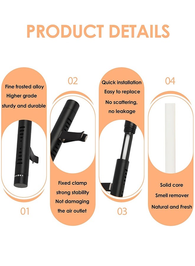سويت لايف معطر جو للسيارة مع 5 أعواد إعادة تعبئة عديمة الرائحة، معطر جو للسيارة بالزيوت العطرية مناسب للسيارة والحمام والمكتب وغرفة المعاطف وغرف النوم وأعياد الميلاد (أسود) - Image 3