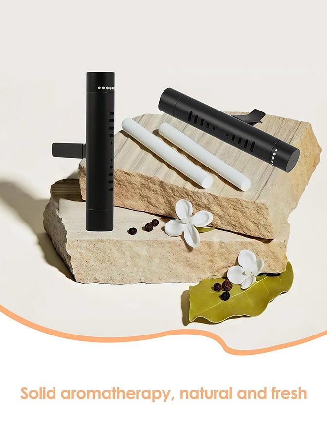 سويت لايف معطر جو للسيارة مع 5 أعواد إعادة تعبئة عديمة الرائحة، معطر جو للسيارة بالزيوت العطرية مناسب للسيارة والحمام والمكتب وغرفة المعاطف وغرف النوم وأعياد الميلاد (أسود) - Image 4