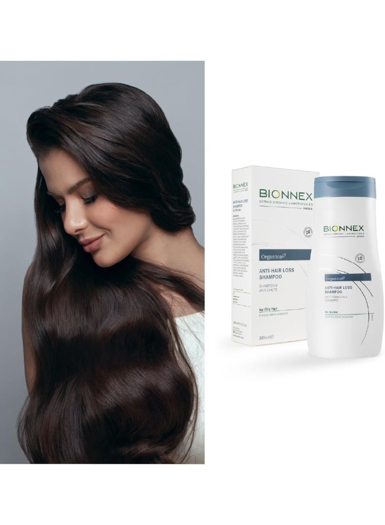BIONEX شامبو بيونكس أورجانيكا المضاد لتساقط الشعر لفروة الرأس الدهنية 300 مل - تركيبة للتحكم في الزيت وتقوية الشعر مع 25 مستخلصات نباتية وبحرية طبيعية، فيتامينات ومعادن - Image 4