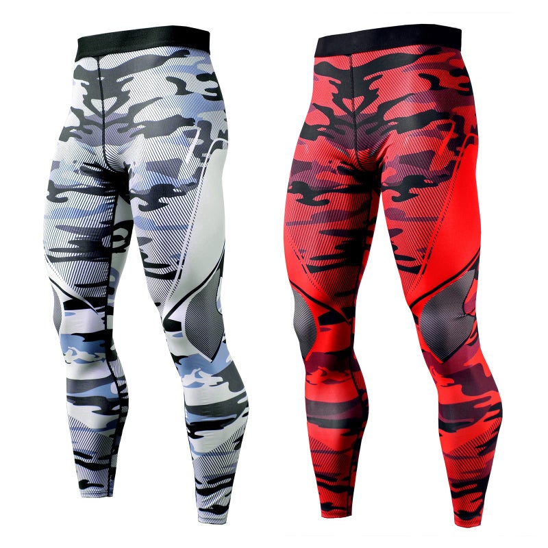 OEBLD Compression Pants Men UV Blocking Running Tights 1 or 2 Pack Gym Yoga Leggings for Athletic Workout - Image 1