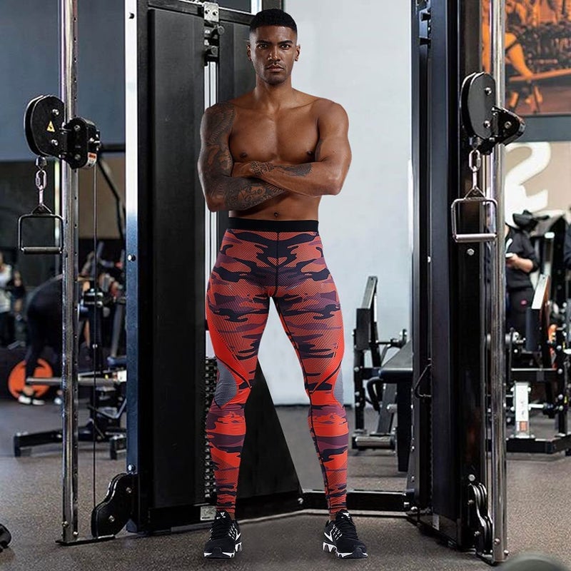 OEBLD Compression Pants Men UV Blocking Running Tights 1 or 2 Pack Gym Yoga Leggings for Athletic Workout - Image 2