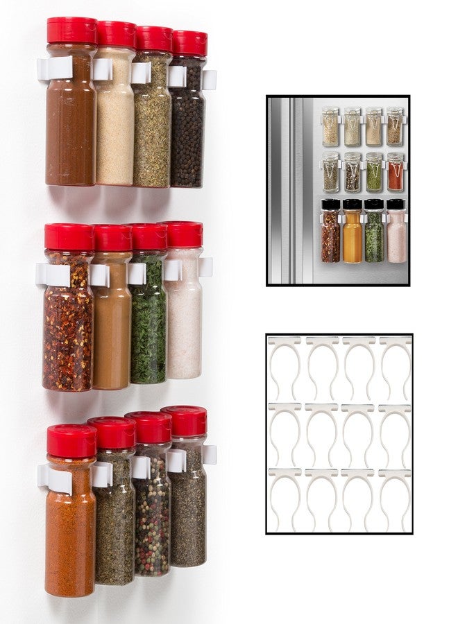 Good Cooking Magnetic Spice Rack Gripper Clips- Set of 12 Universal Spice Jar Clips - Easily Organize and Reorganize Dispensers- No Screws Needed - Image 1