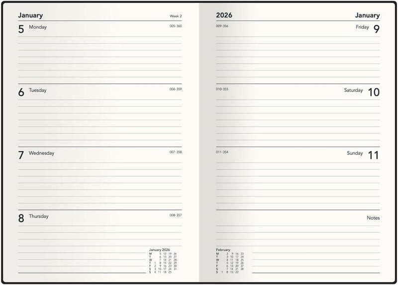 Collins - Maru - 2026 12 Month Calendar Year Planner, Week-To-View Diary, A5 Paper Cover - Cat (MR153.CT-26) - Image 5