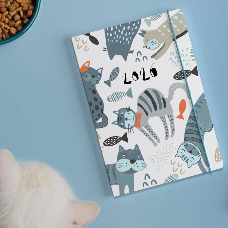 Collins - Maru - 2026 12 Month Calendar Year Planner, Week-To-View Diary, A5 Paper Cover - Cat (MR153.CT-26) - Image 3