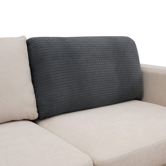 BACKREST COVERS FOR 3 CUSHION COUCH SOFA MAGIC STRETCH SOFA SLIPCOVER FOR DOGS PET L SHAPE 2 SEAT REPLACEMENT FURNITURE PROTECTORDARK GRAY WIDTH 2028 INCHESONLY 1 PIECE