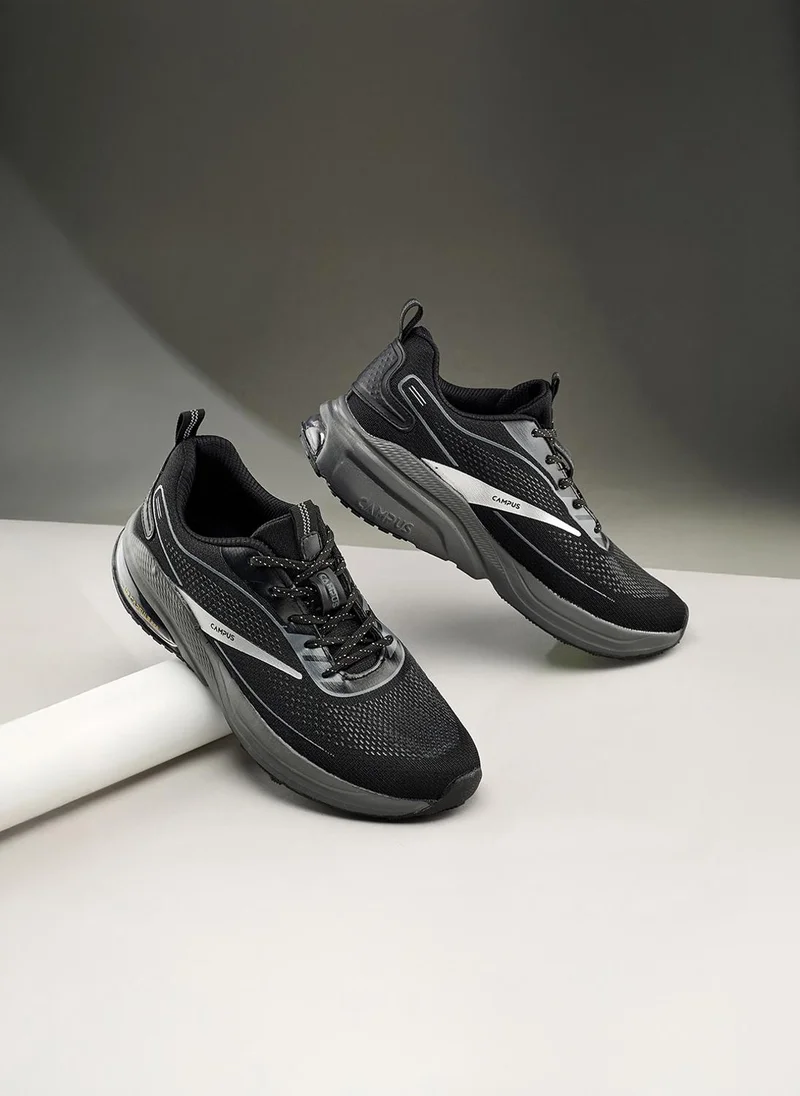 Campus Black Men Acetate Yoga Max Lace-Up Running Shoes-Black for Men | Best Price UAE