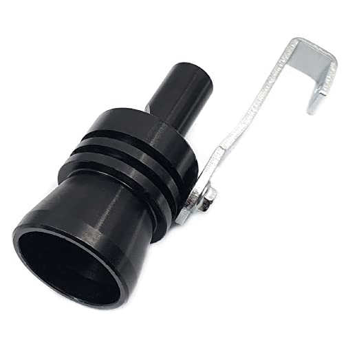 DEVMO 2pcs XL Size Aluminum Alloy Universal Turbo Sound Exhaust Muffler Pipe Whistle Car Roar Maker (XL-Black) - Image 2