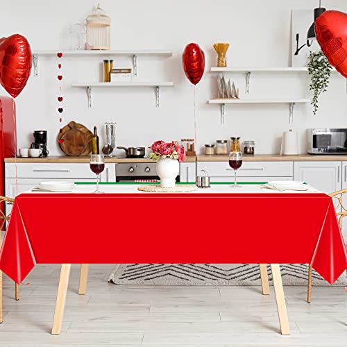 MASHAN 3 Pack Italian Flag Tablecloth, Italian Themed Disposable Plastic Tablecloth, Rectangle Italian Table Cover for Italy Family Gathering Christmas Party Decorations and Party Supplies 54 x 108 Inch - Image 5