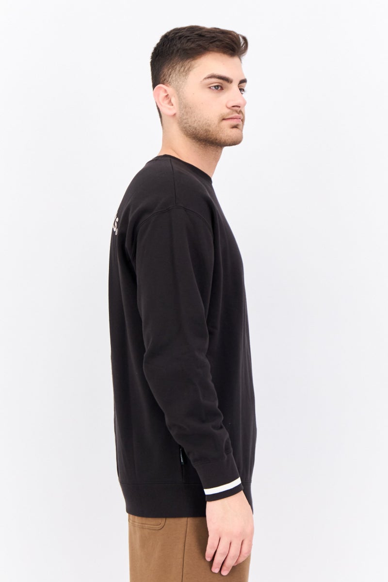 PUMA Men Sportswear Fit Long Sleeve Brand Logo Sweatshirt, Black  - Image 2