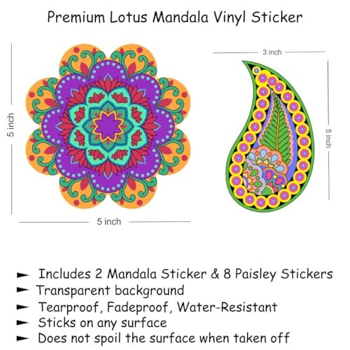 Ambiyaa PVC Vinyl Handmade Rangoli Self Adhesive Sticker (Ambiyaa) - Image 2