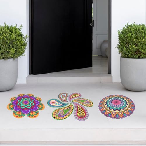 Ambiyaa PVC Vinyl Handmade Rangoli Self Adhesive Sticker (Ambiyaa) - Image 5