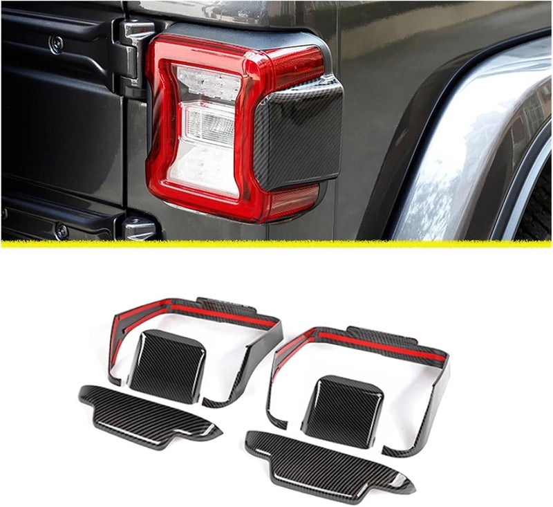 Compatible for Jeep Wrangler JL Gladiator JT 2018-2023 LED Taillight Version Rear Lamp Light Decoration Cover Trim Car Exterior Accessory(Blue) - Image 2