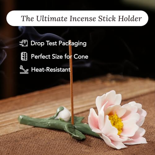 Ekhasa Ceramic Agarbatti Stand with Ash Catcher | Incense Stick Holder Agarbati Stand | Oothupathi Agarbati Agarbathi Udbatti Dhoop Agarbattee Agarbakthi Pathi Stand for Pooja with Ash Collector - Image 5