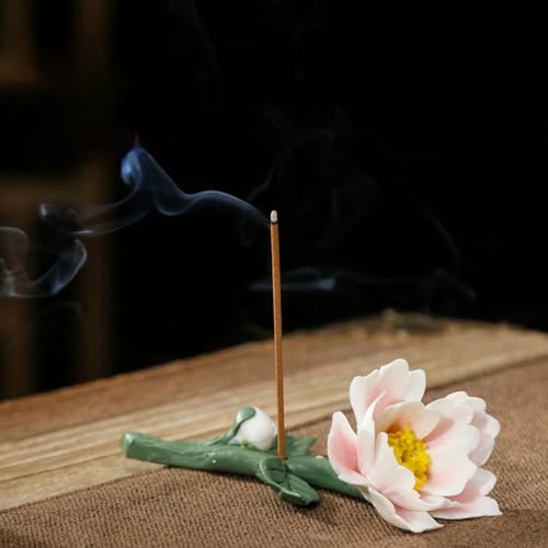 Ekhasa Ceramic Agarbatti Stand with Ash Catcher | Incense Stick Holder Agarbati Stand | Oothupathi Agarbati Agarbathi Udbatti Dhoop Agarbattee Agarbakthi Pathi Stand for Pooja with Ash Collector - Image 1