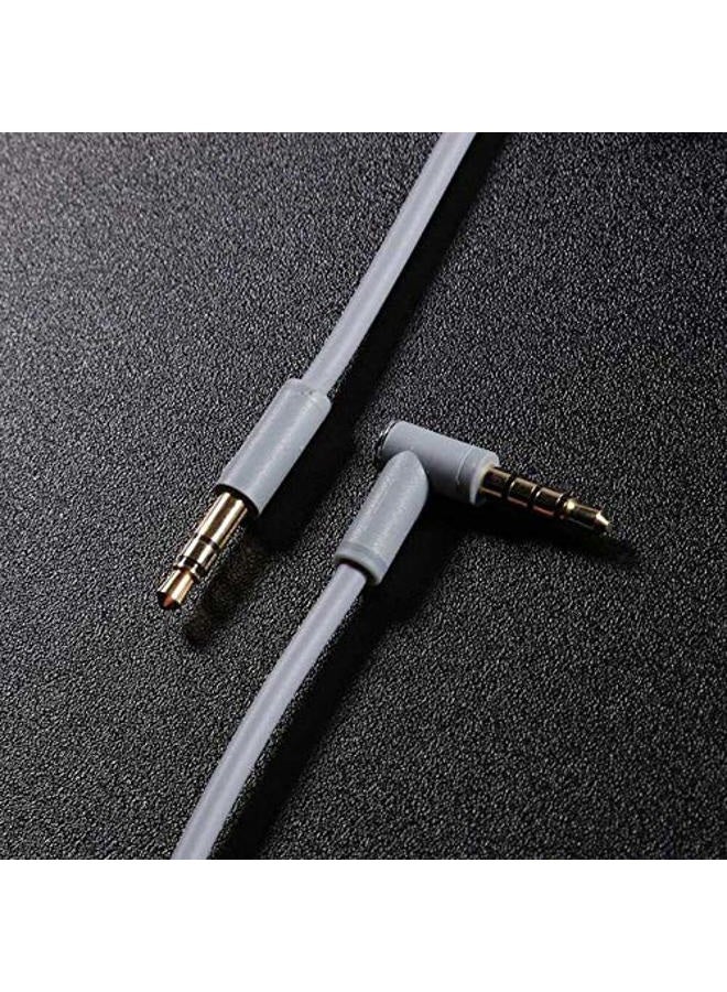 Xivip كابل صوت بديل مع ميكروفون وتحكم مدمج متوافق مع سماعات Beats Solo 2 وSolo 3 وStudio 3 وPro وDetox وWireless وMixr وExecutive وPill (رمادي) - Image 4