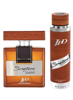 Jean Paul Dupont Scripture Weirwood 2Pcs Promo Pack Eau de Toilette 100ml + Fragrance Body Spray 200ml For Men  - Image 3