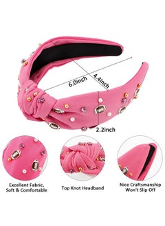 Football Headband For Women Wide Rhinestone Pearl Football Embellished Knotted Headband Top Knot Hairband Headpiece Game Day Sports For Football Sports Fan Gifts (Hot Pink) - pzsku/Z337B0DA1CB9BA0C918B2Z/45/_/1718645548/fb831303-33cb-4dc7-a910-7fafd5a94a62