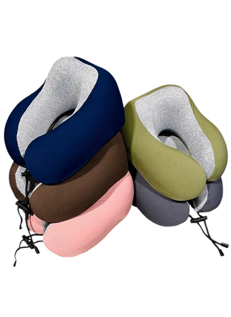 VIO - Travel Pillow Memory Foam Neck Pillow U Shape Head Pillow With Comfortable Breathable Washable Cover Pillow for Car Airplane Bus Train Travel Home Use - Image 1
