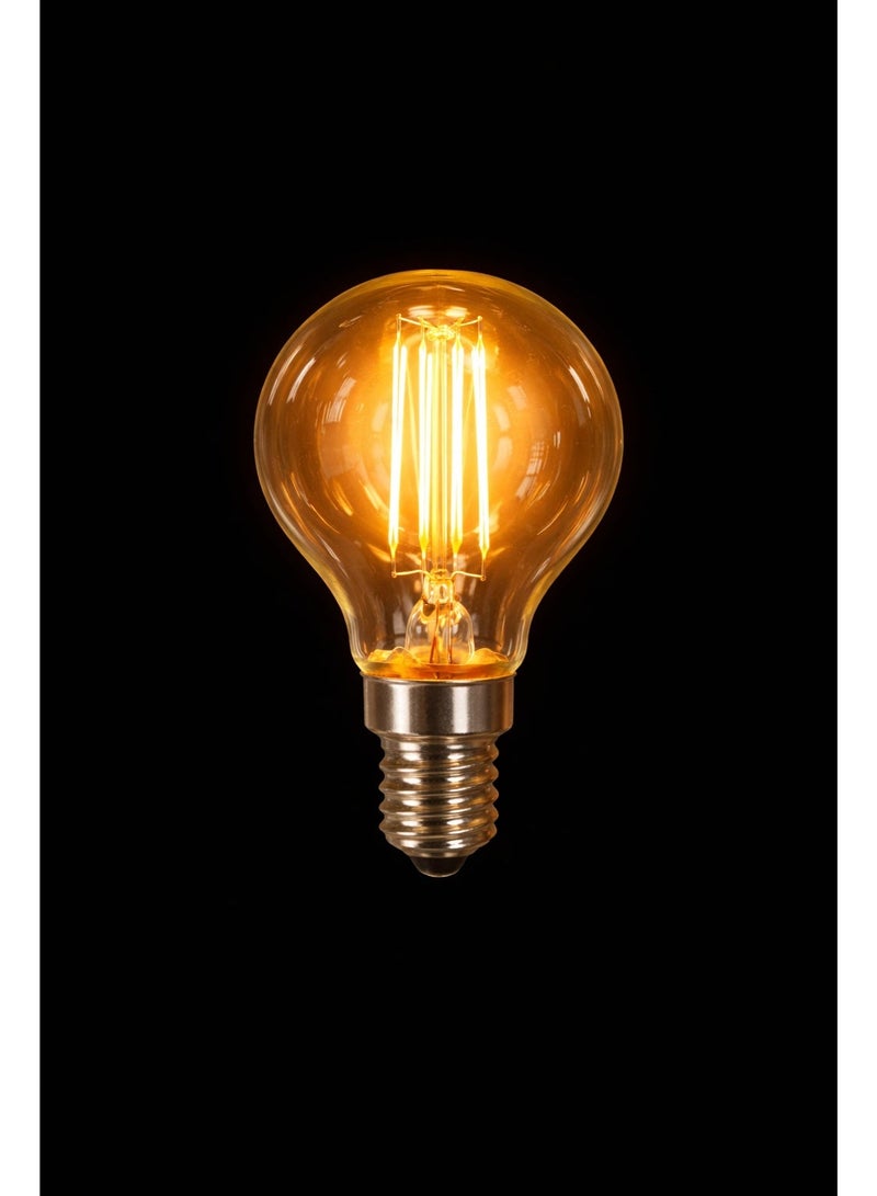 Dimmable LED 4W E14 Round bulb, Filament Type lamp, 2700K, Warm light, 480LM - Made in Germany - Image 2