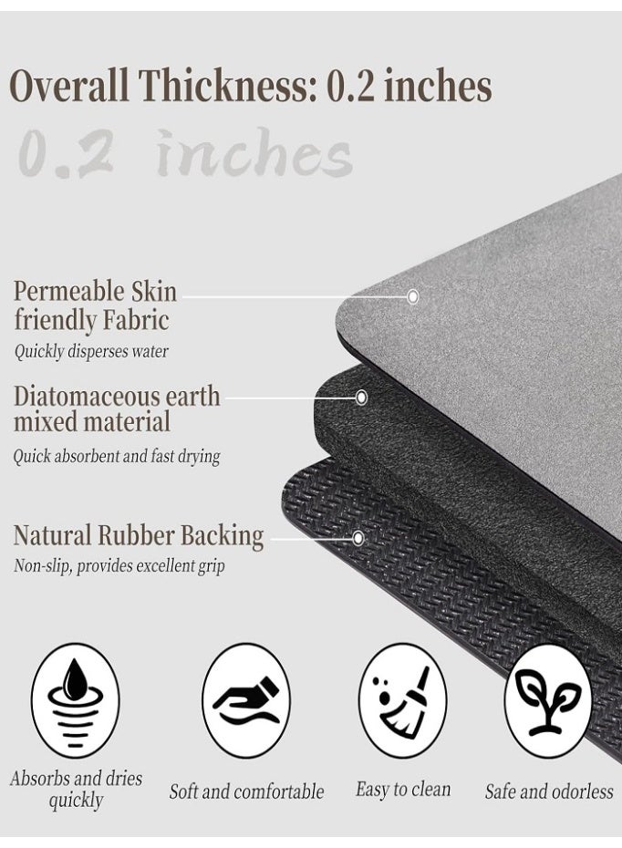 LIVVY Non-Slip Bathroom & Kitchen Mat 60x40 cm – Super Absorbent Quick Dry Soft Floor Carpet for Shower, Toilet & Home Decor Anti-Slip, Water Absorbent, Fast Dry, Durable Rug - Image 4