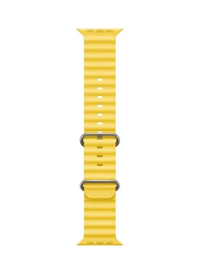 Beauenty - Apple Watch Ocean Band 49mm 45mm 44mm 42mm Soft Silicone Loop Strap for iWatch Series Ultra/8/7/SE/6/5/4/3/2/1 Yellow - Image 1