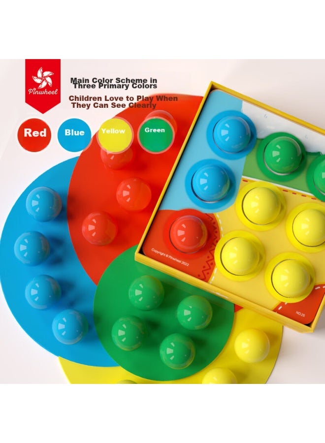 Pinwheel Mushroom Nail Puzzle Educational Toy, Large Particle Hands-on Skills Training, Children's Board Game Gift, Christmas Bobblehead - Image 3