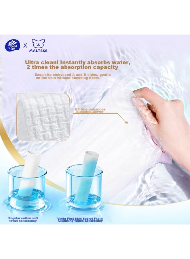 Vinda Facial Cleansing Wipes, Line Dog Co-branded 420 Sheets , XL Size, Disposable Towels, Whole Box - Image 4