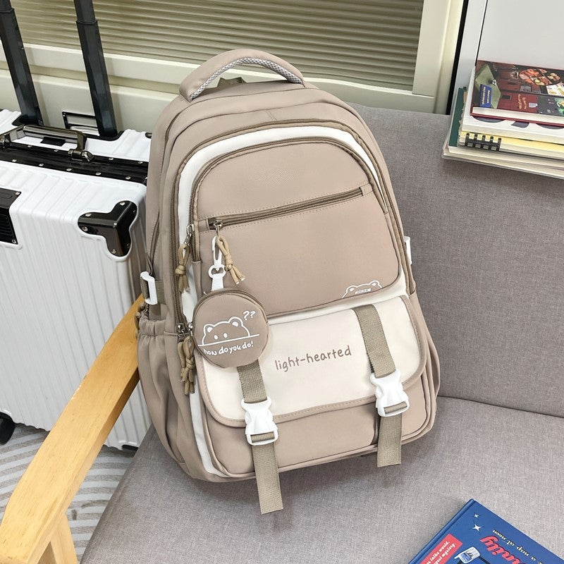 Japanese-Style Ins New High-Value Fresh Sweet Candy-Colored Backpack For Middle And High School Students Lightweight Travel Backpack