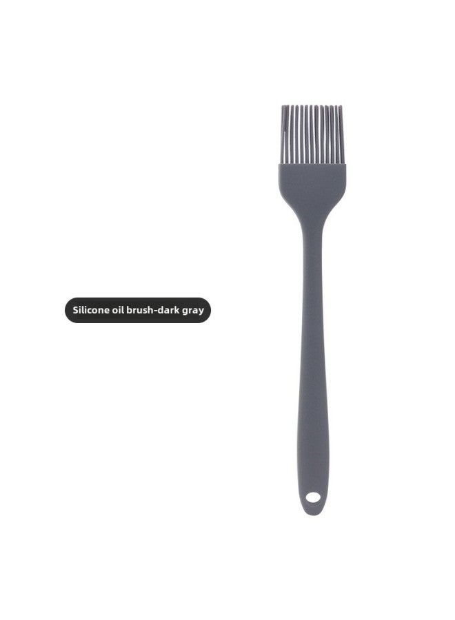 Hot Sale Air Fryer Special Silicone Baking Tray Household Oven Baking Tray Food Oil-proof Barbecue Tray-Specifications:Large Oil Brush Gray - Image 1