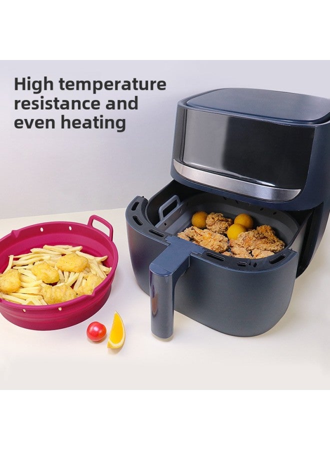 Hot Sale Air Fryer Special Silicone Baking Tray Household Oven Baking Tray Food Oil-proof Barbecue Tray-Specifications:Large Oil Brush Gray - Image 3